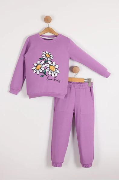 Papatya Motif Kız Çocuk Eşofman MNK0620 - Resim 7