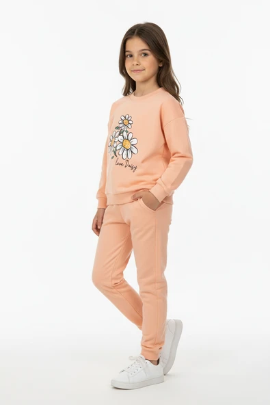 Papatya Motif Kız Çocuk Eşofman MNK0620 - Resim 17