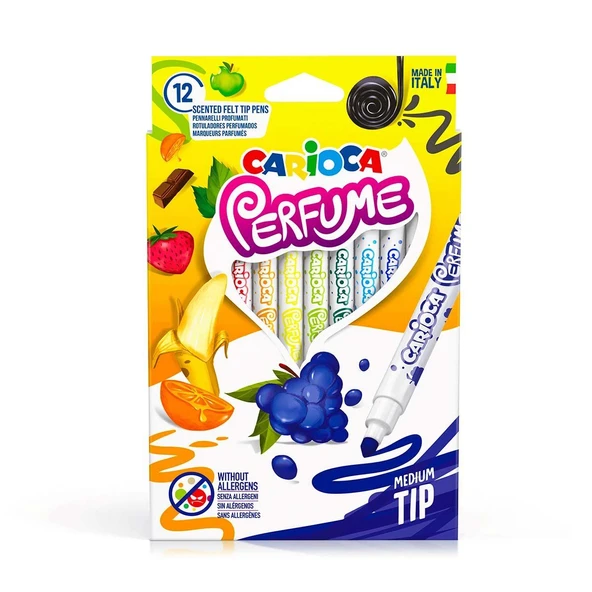 Carioca Kokulu Keçeli Boya Kalemi 12'li