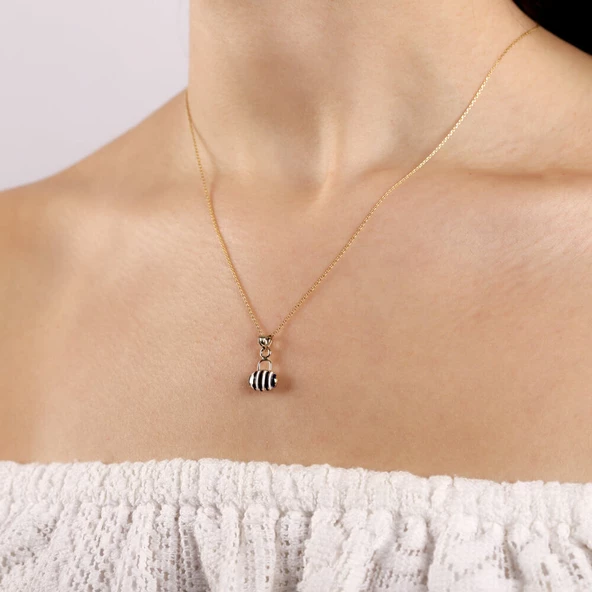 14 Ayar Çanta Altın Kolye Mine Tasarım