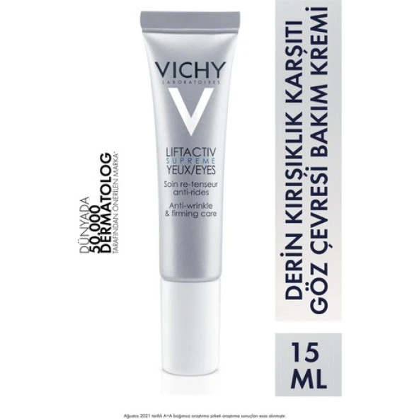 Vichy Liftactiv Supreme Hassas Göz Çevresi İçin Kırışıklık Karşıtı Bakım Kremi 15 ml