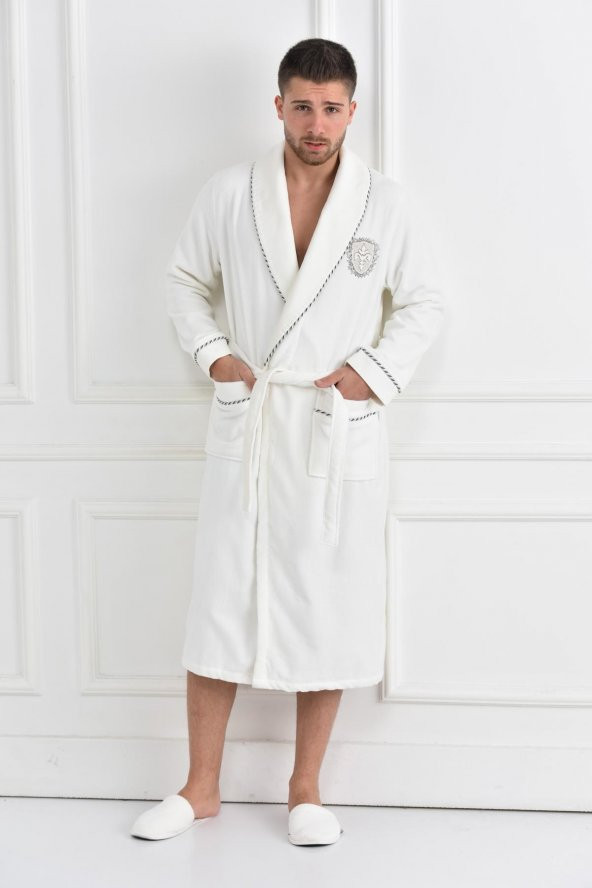 Ecocotton Organik Pamuk Bay Bornoz - Ella Krem - 2