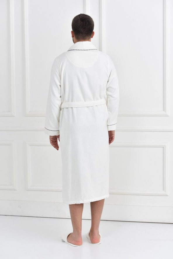 Ecocotton Organik Pamuk Bay Bornoz - Ella Krem - 4