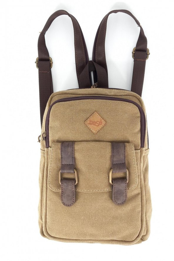 Bese 9053 Unisex Sırt Çantası Bej - 2