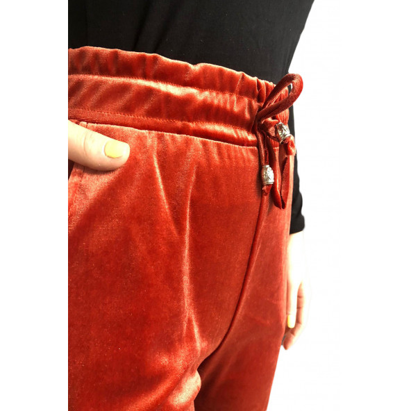 Kadın Kadife Eşofman Altı Jogger Yumuşak Eşofman Tampap K-1122 - 3