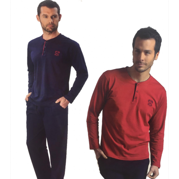 DS Damat 1005 Erkek Kutulu 2Li Pijama Takım Çeyizlik Damatlık - 3