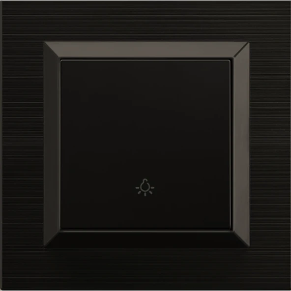Quantum Siyah ZİL Anahtarı LİGHT (Kapı 0tomatiği) (ovivo) Çerçeve Dahildir ürün görseli