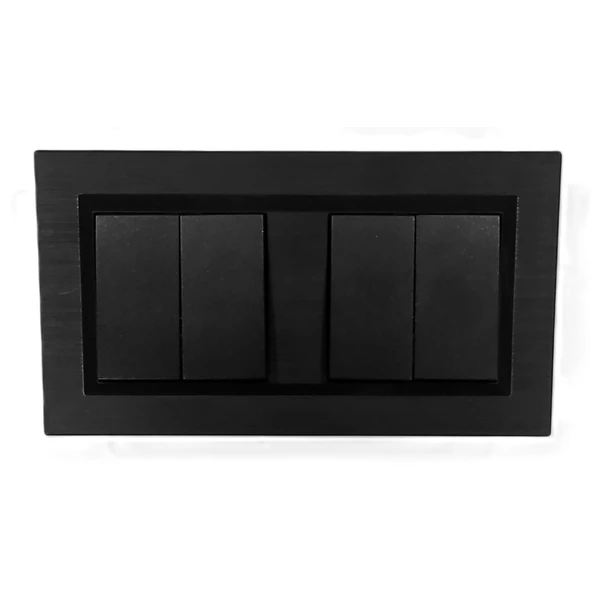 Quantum Siyah Komütatör (İkili Anahtar)+ Komütatör (İkili Anahtar) 2'li Set (ovivo) ürün görseli 1