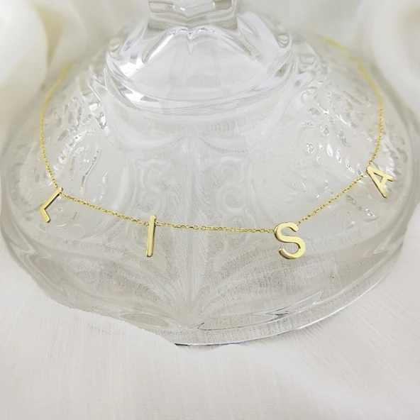 Vaoov 925 Ayar Gümüş Harfli İsim Kolye - Resim 6