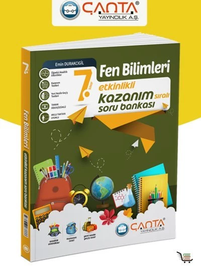 2024 7. Sınıf Fen Bilimleri Etkinlikli Kazanım Soru Bankası Çanta Yayınları