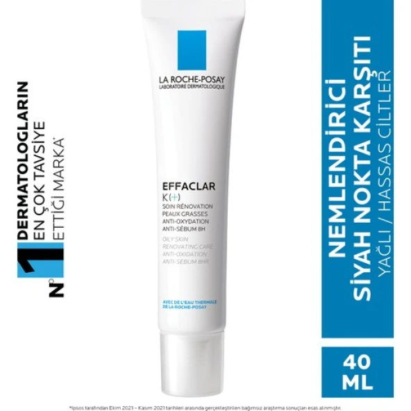 La Roche-Posay Effaclar K(+) Bakım Kremi Siyah Nokta Karşıtı Sebum Düzenleyici 40Ml