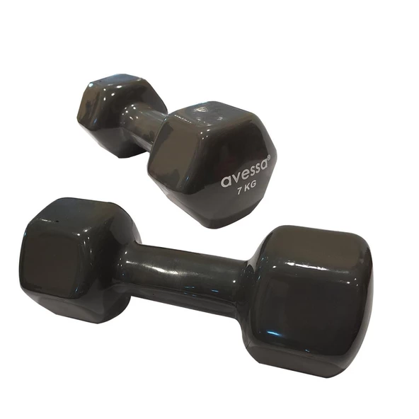 Avessa 7 Kg Vinly Kaplı Dambıl 1 Adet Pvc - 1