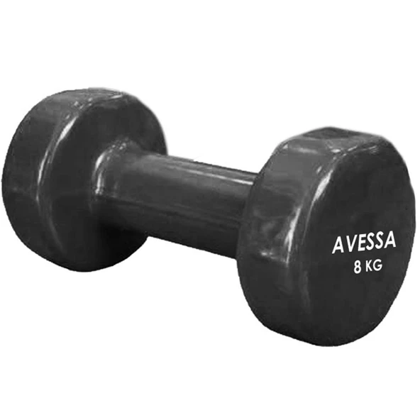 Avessa 8 Kg Vinly Kaplı Dambıl 1 Adet Pvc - 1