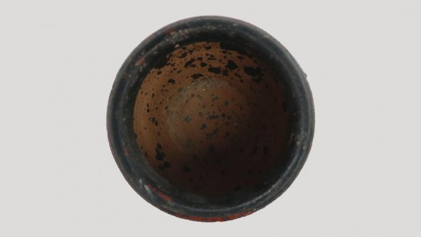 Kırmızı Toprak El Yapımı Boyalı Şekil Çömlek Vazo 20x16x10cm - 5