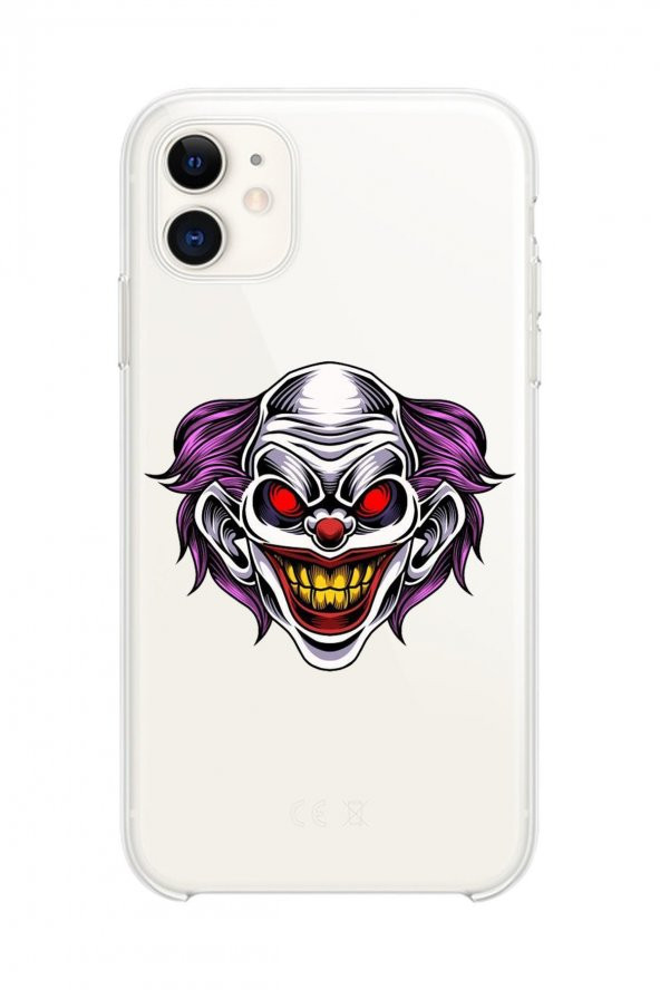 Joker Animasyon Baskılı iPhone 11 Kabı Şeffaf Telefon Kılıfı