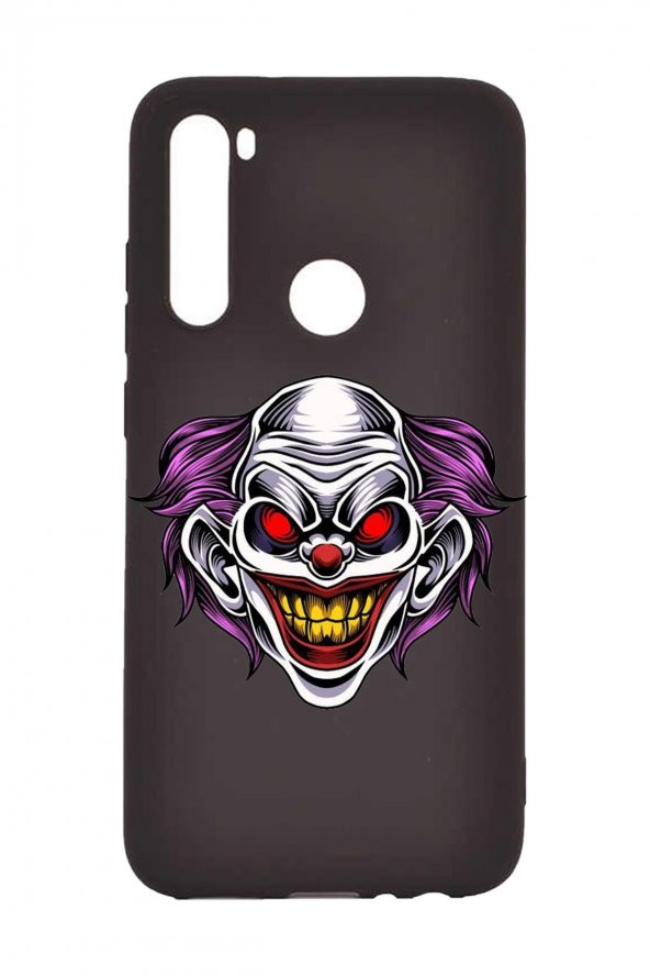 Joker Animasyon Baskılı Redmi Note 8 Kabı Siyah Telefon Kılıfı