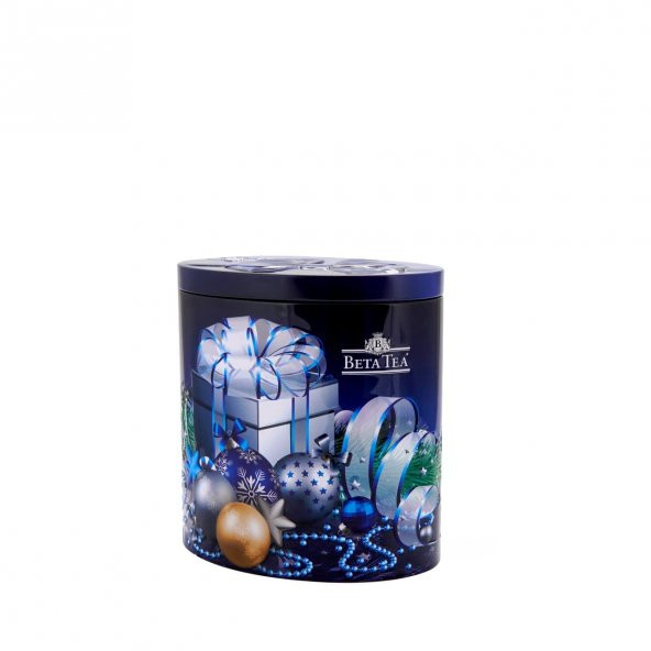 Beta Blue Oval Teneke Kutu 50 gr Yeni Yıl Hediyelik Çay