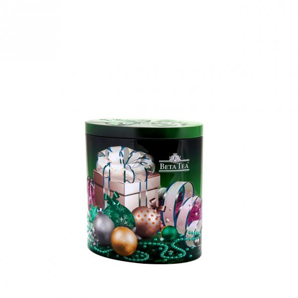 Beta Green Oval Teneke Kutu 50 gr Yeni Yıl Hediyelik Çay
