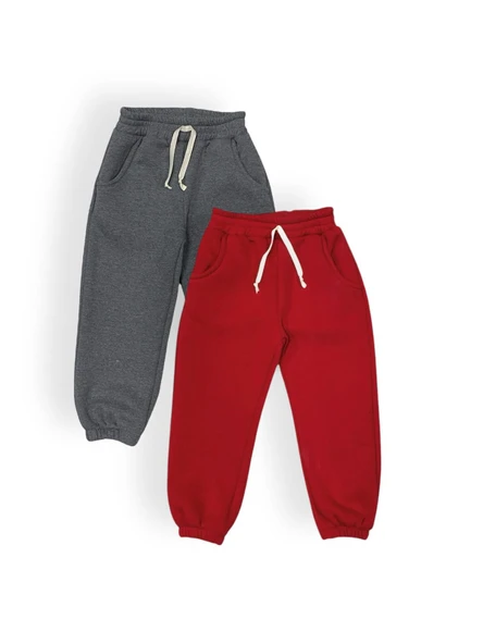 Pamuklu 2'li Set Eşofman Altı - Şardonlu, 3 İplik MNK0629 - 5