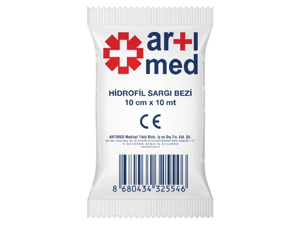 Artımed Hidrofil Sargı Bezi 10 cm X 10 Mt