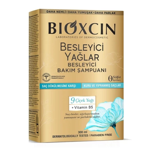 Bioxcin Besleyici Yağlar Kuru ve Yıpranmış Saçlar için Şampuan 300 ml
