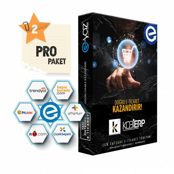 KOBİERP E-Ticaret Pro Paket Erp Yazılımı