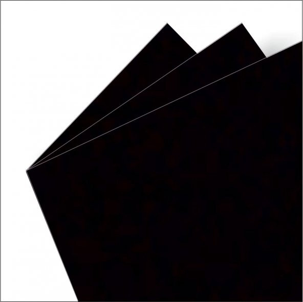 Siyah Çift Yüz Boyalı 2.7 mm Mdf Ebatlı - 2