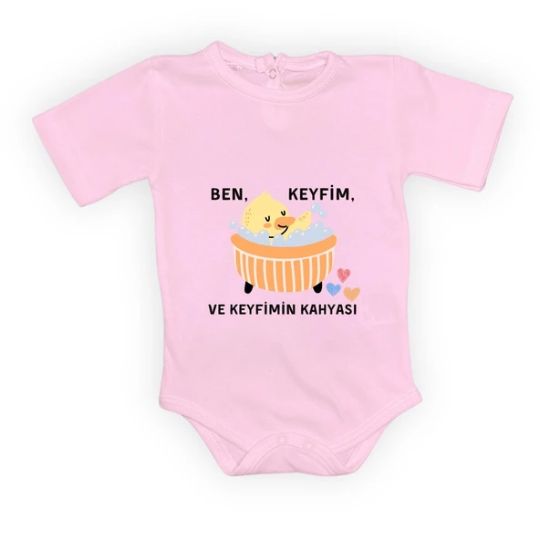 Ben Keyfim Ve Keyfimin Kahyası Baskılı Bebek Body Zıbın Çıtçıtlı Badi MNK0632 - Resim 11