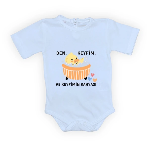 Ben Keyfim Ve Keyfimin Kahyası Baskılı Bebek Body Zıbın Çıtçıtlı Badi MNK0632 - Resim 13