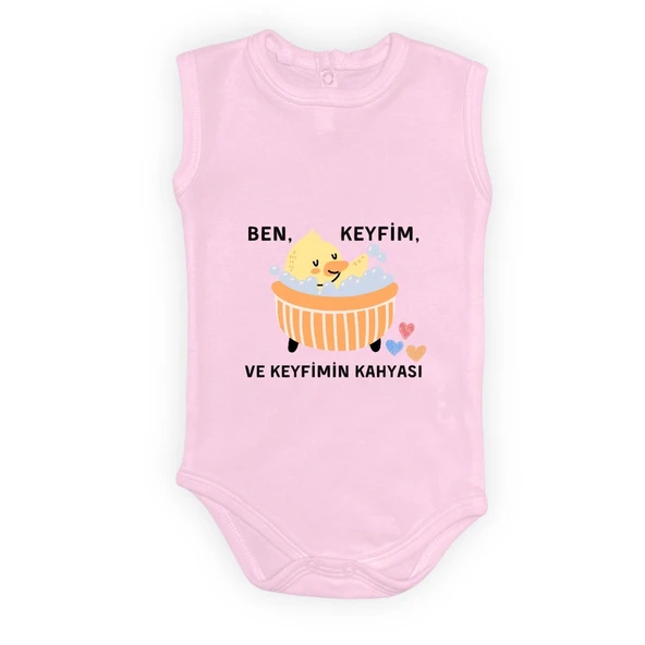 Ben Keyfim Ve Keyfimin Kahyası Baskılı Bebek Body Zıbın Çıtçıtlı Badi MNK0632 - Resim 19