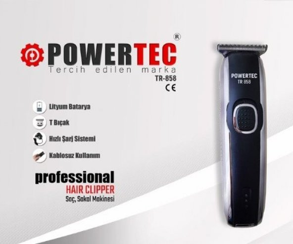 Powertec Tıraş Makinesi 4 Başlıklı Tr-858