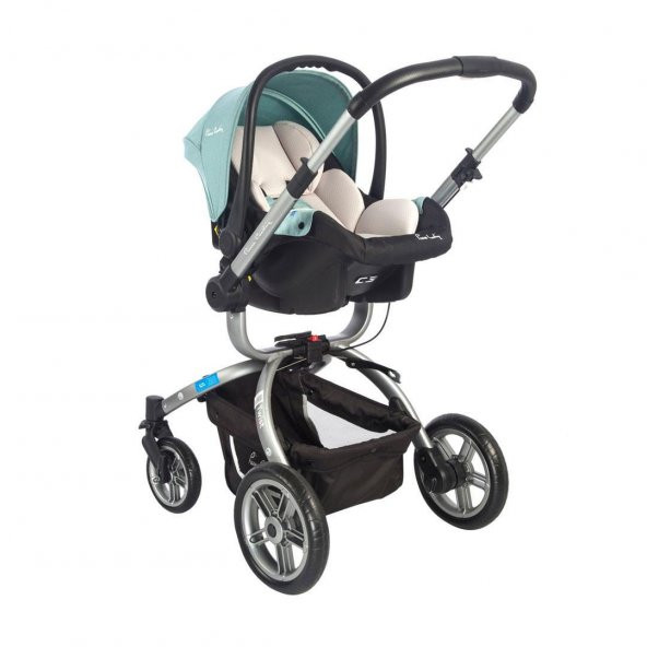 Pierre Cardin Twist Plus Travel Sistem Bebek Arabası Yeşil - 4