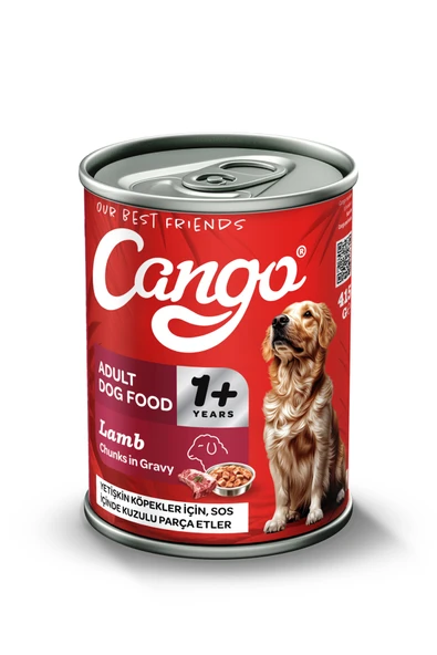 Cango Yetişkin Yaş Köpek Maması Kuzu Etli 415Gr 12Li - 3