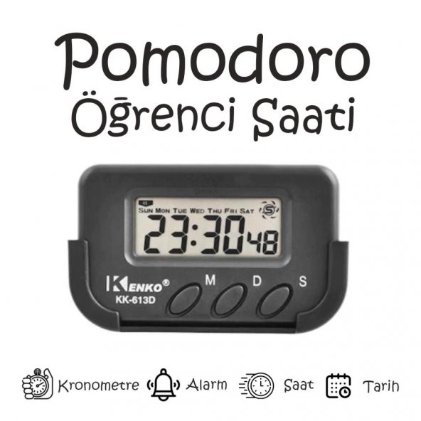 Pomodoro Öğrenci Saati - 3 AL 2 ÖDE Kronometreli Ders Çalışma Saati