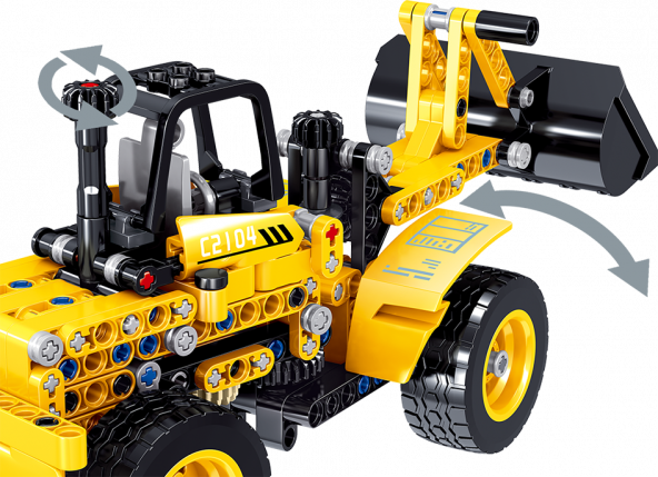 Lego Technıc Kepçe Inşaat Iş Makinesi 322 Parça Oyuncak Zeka Geliştiren Lego Oyuncak - 4