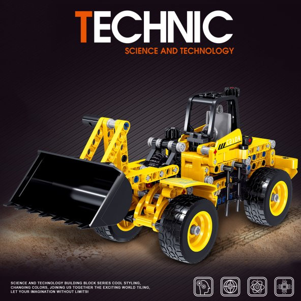 Lego Technıc Kepçe Inşaat Iş Makinesi 322 Parça Oyuncak Zeka Geliştiren Lego Oyuncak - 7