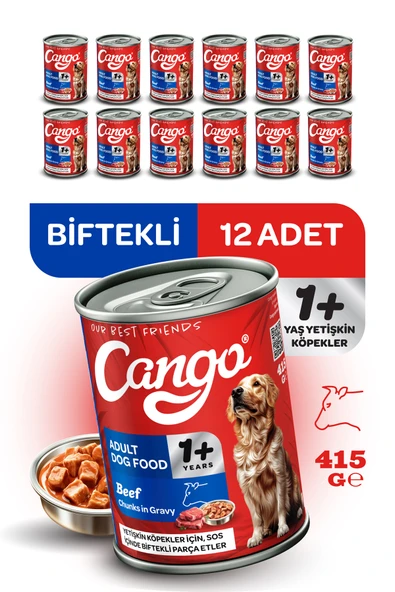Cango Yaş Yetişkin Köpek Maması Etli 415GR 12Li - 2