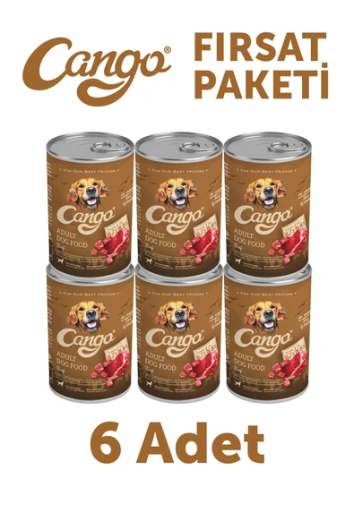 Cango Yaş Yetişkin Köpek Maması Etli 415GR 6Lı - 2