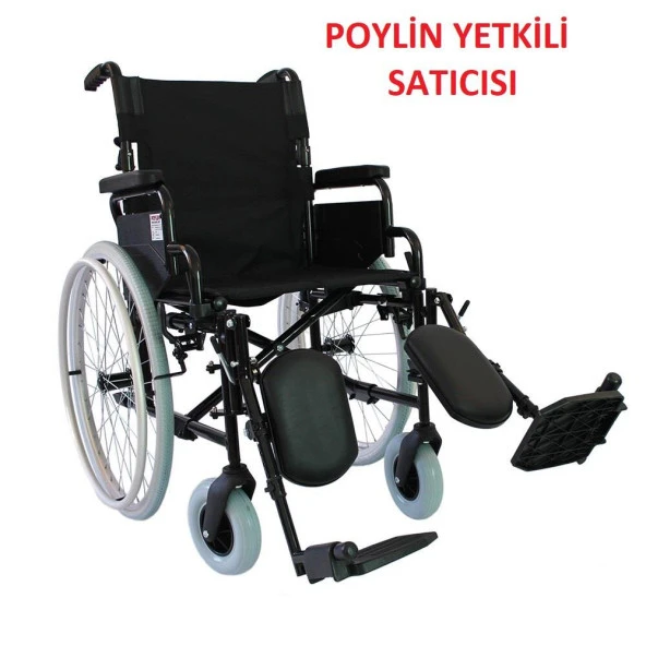 Poylin P112 Tekerlekli Sandalye Ayak Kalkar Kollar Açılır