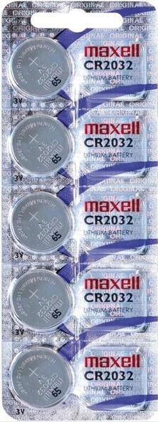 Maxell Cr2032 Orjinal Hologram 3V Lityum Para Pil 5 Li Blister