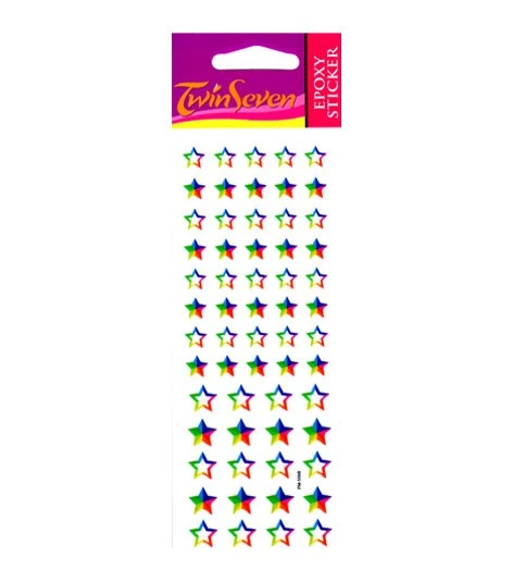 Yıldızlar Epoxy Sticker 6,5X17 Cm, Yıldız Çıkartmaları - 3