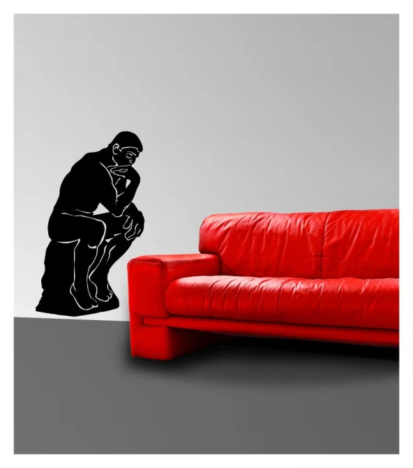 Rodin Kadife Duvar Sticker 120X76 Cm