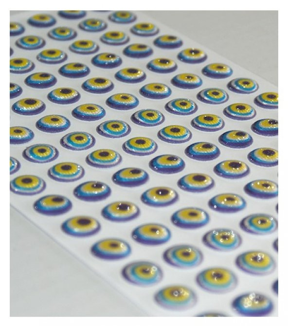 Nazar Puffy Sticker 12,4X29,5 Cm, Puffy Çıkartma, Puffy Yapıştırmaları - 2