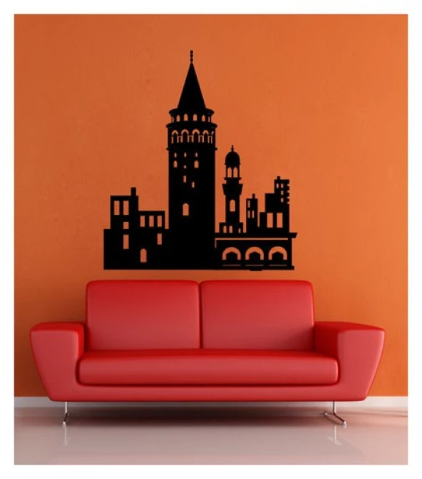Galata Kulesi Kadife Duvar Sticker 88X101 Cm