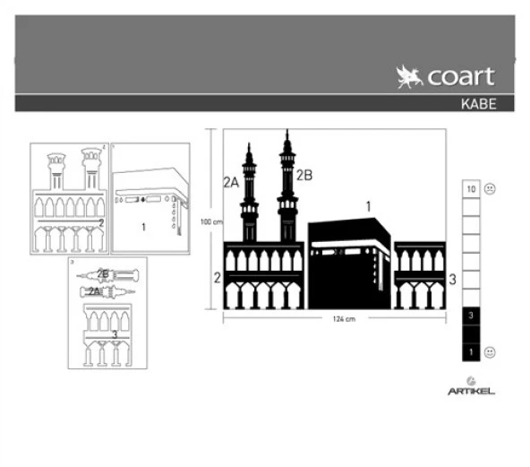 Kabe Kadife Duvar Sticker 100X124 Cm - Resim 4