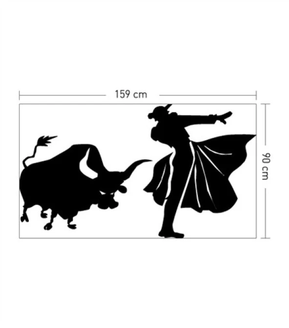 Matador Kadife Duvar Sticker 90X159 Cm - 3