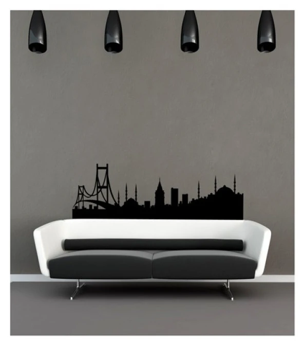İstanbul-7 Kadife Duvar Sticker 133X42 Cm