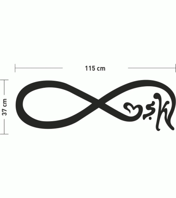 Aşk Kadife Duvar Sticker - 3