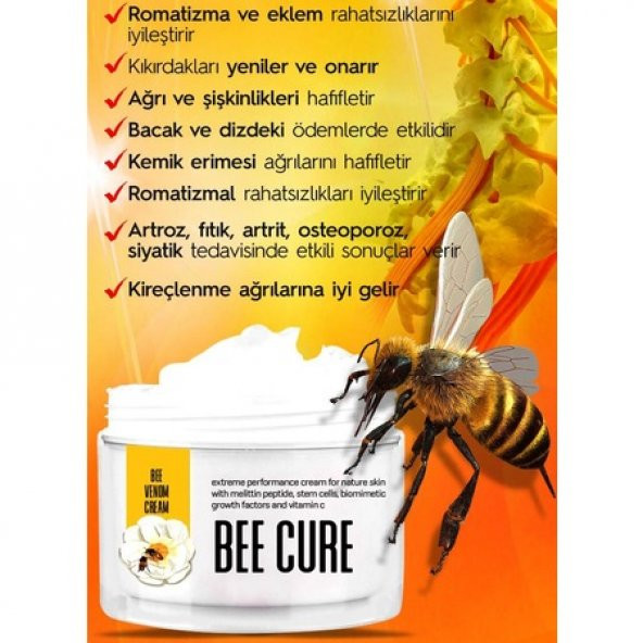 3 Kutu Bee Cure Arı Zehri Kremi Beecure Arı Zehiri Kremi  50 ML - 2