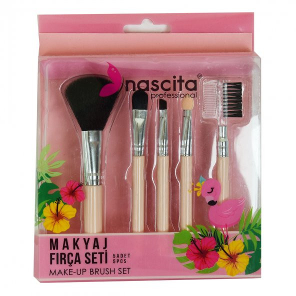 Nascita Makyaj Fırça Seti 5 Li Make-Up Brush Set Professional - 4